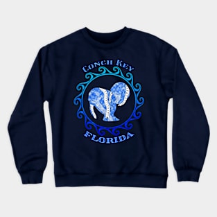 Conch Key Florida Vacation Tribal Manatees Crewneck Sweatshirt